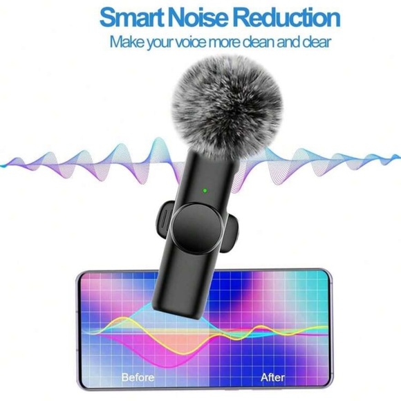 Wireless Lavalier Microphone for iPhone iPad - Black - Picture 5 of 6